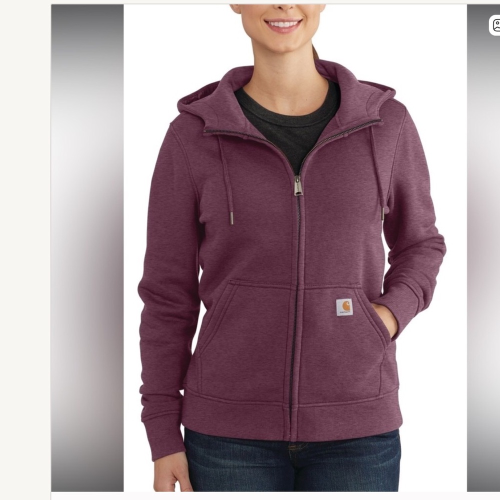 Carhartt Women’s Plum Full-Zip Hooded Sweatshirt